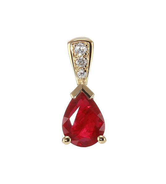 Pırlanta Kalp Kolye 0.18 ct 14 Ayar Rose Altın