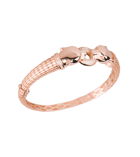 Pırlanta Kelepçe Bileklik 0.60 ct 14 Ayar Rose Altın