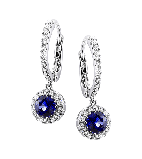 0.50 ct Tektaş Pırlanta Küpe 14 Ayar Beyaz Altın