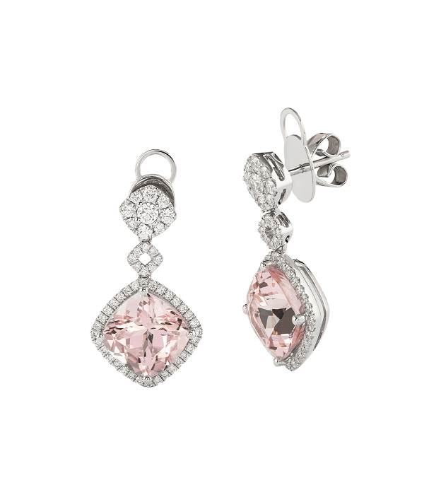 Diamond Drop Earrings 0.60 ct in 18K White Gold