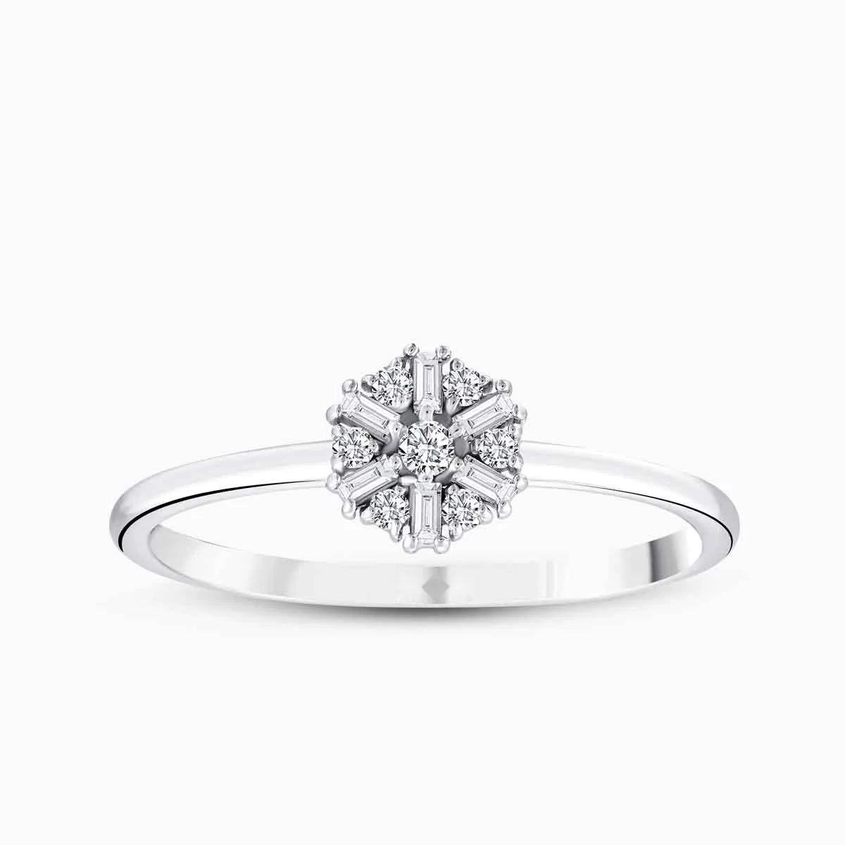 0.11 ct Pırlanta Baget Yüzük