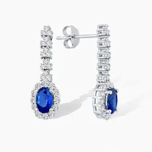 1.66 ct Safir Küpe
