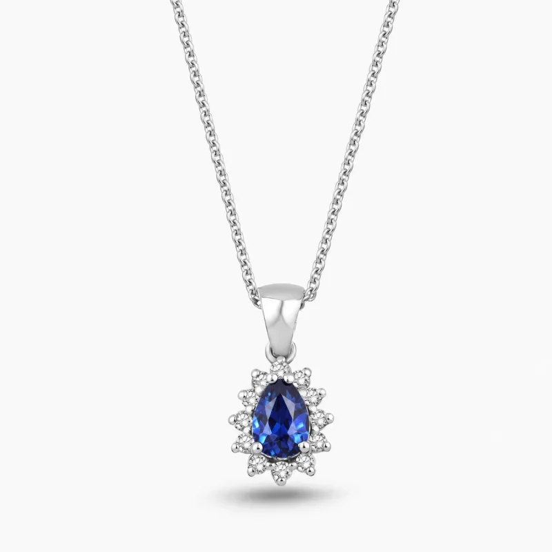0.72 ct Safir Kolye