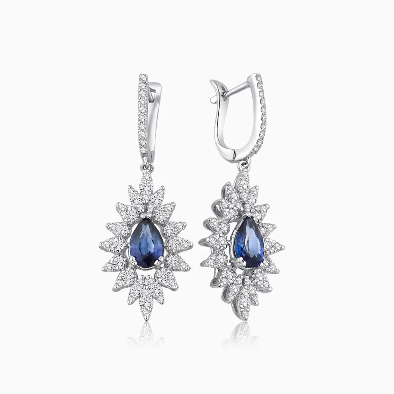 3.49 ct Safir Küpe