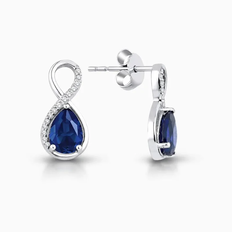 1.77 ct Safir Küpe