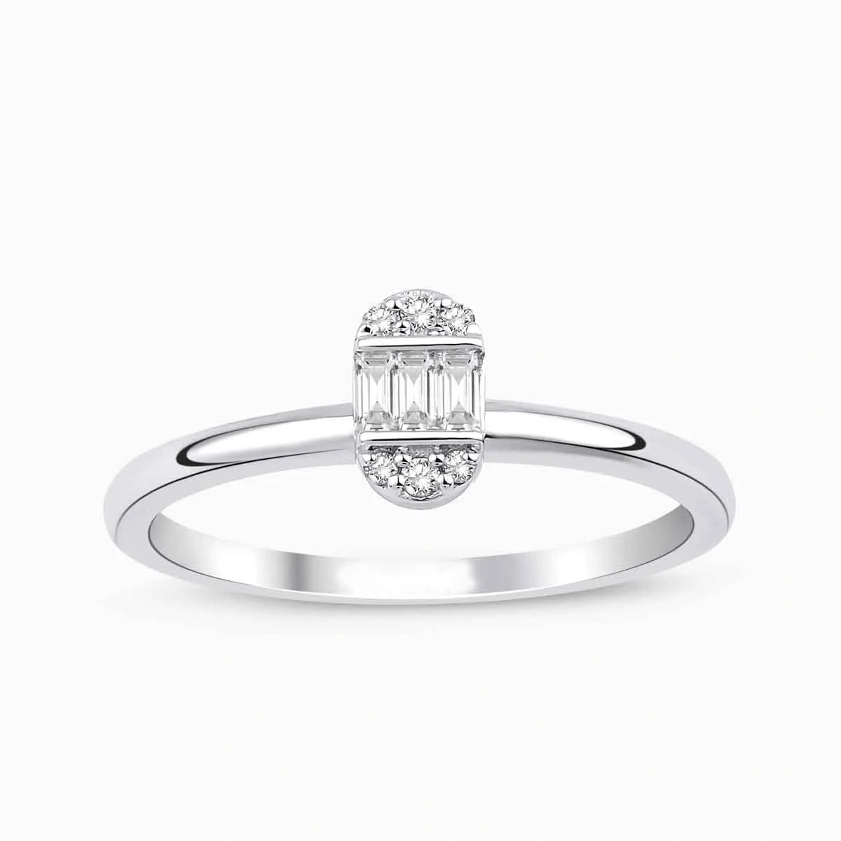 0.10 ct Pırlanta Baget Yüzük