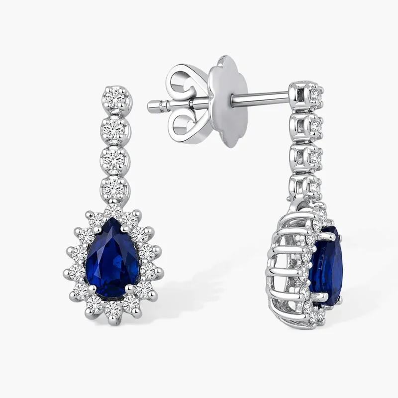 1.31 ct Safir Küpe