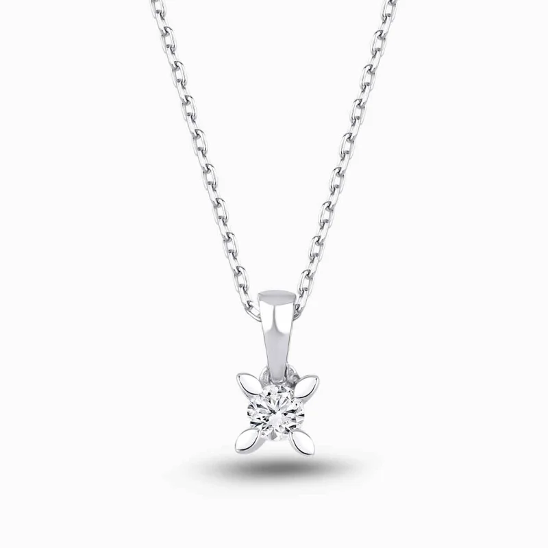 0.10 ct Pırlanta Tektaş Kolye