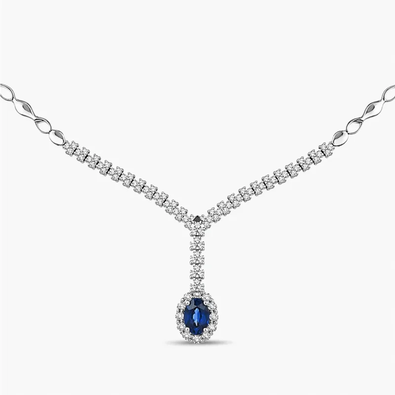 1.40 ct Safir Kolye