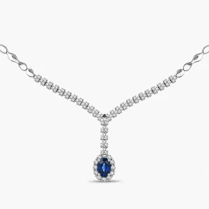 1.40 ct Safir Kolye