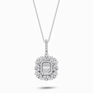 0.56 ct Pırlanta Baget Kolye