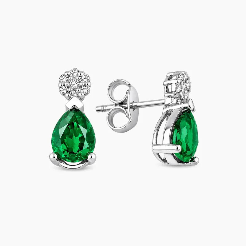 1.00 ct Zümrüt Küpe