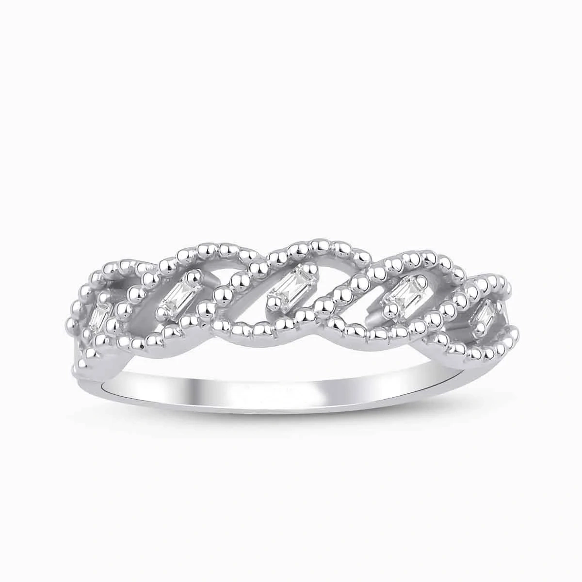 0.08 ct Pırlanta Baget Yüzük