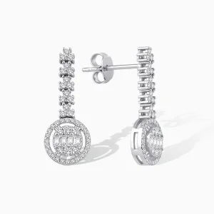 0.65 ct Pırlanta Baget Küpe