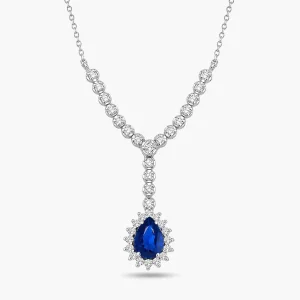 1.42 ct Safir Kolye