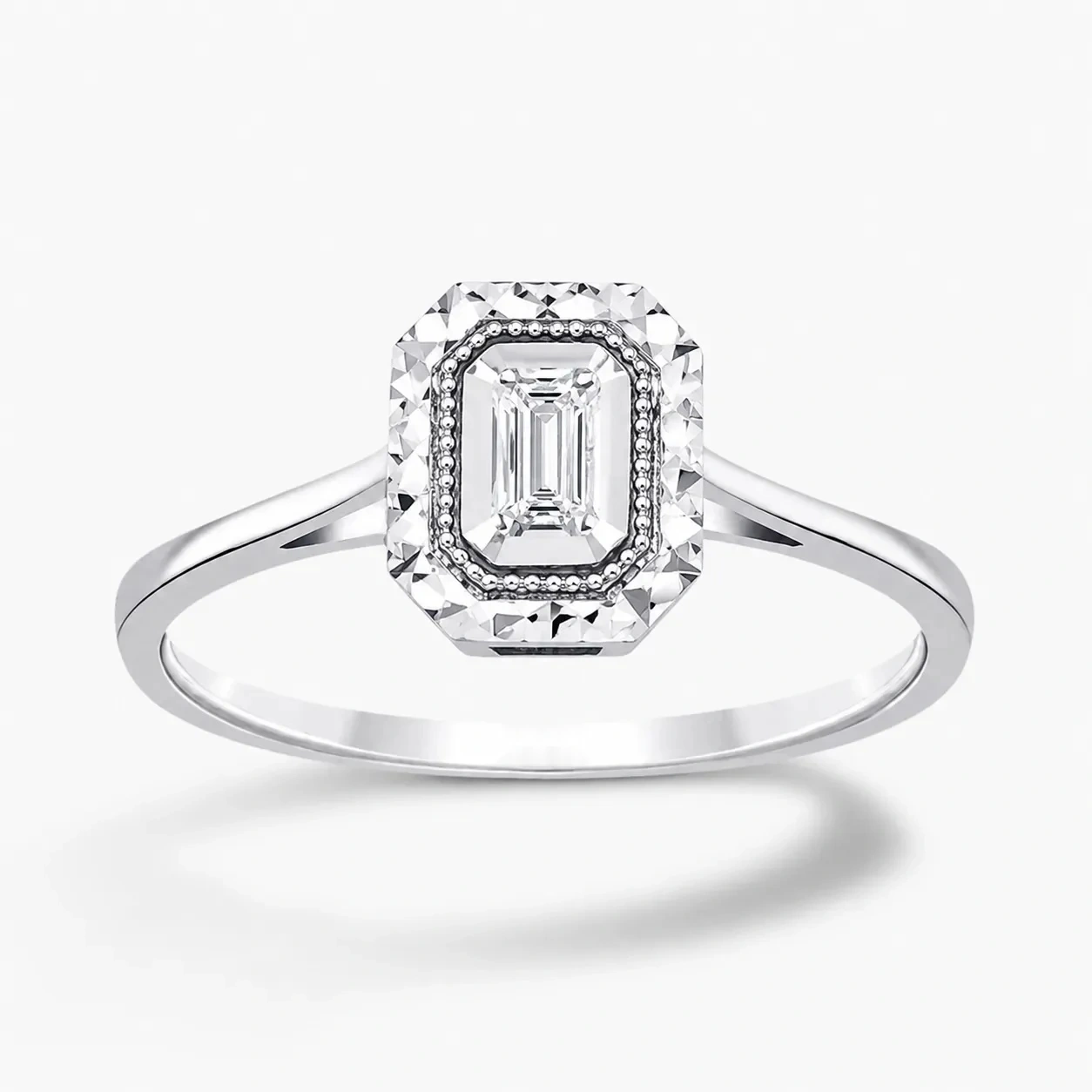 0.05 ct Pırlanta Baget Yüzük