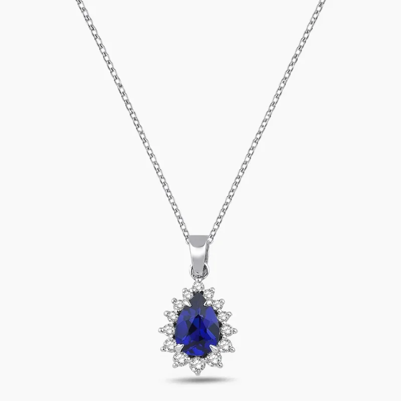 0.62 ct Safir Kolye
