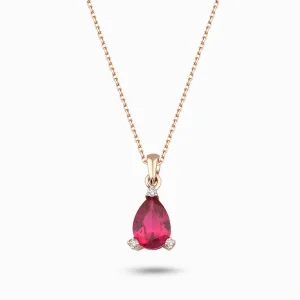 0.79 ct Yakut Kolye