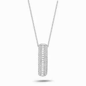 0.60 ct Pırlanta Baget Kolye
