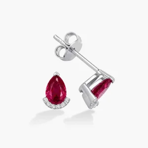 1.70 ct Yakut Küpe