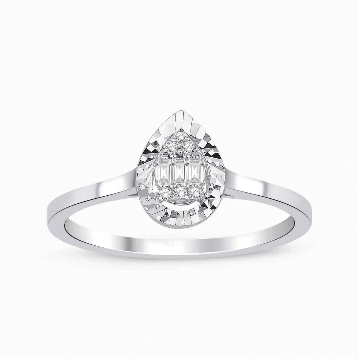 0.10 ct Pırlanta Baget Yüzük