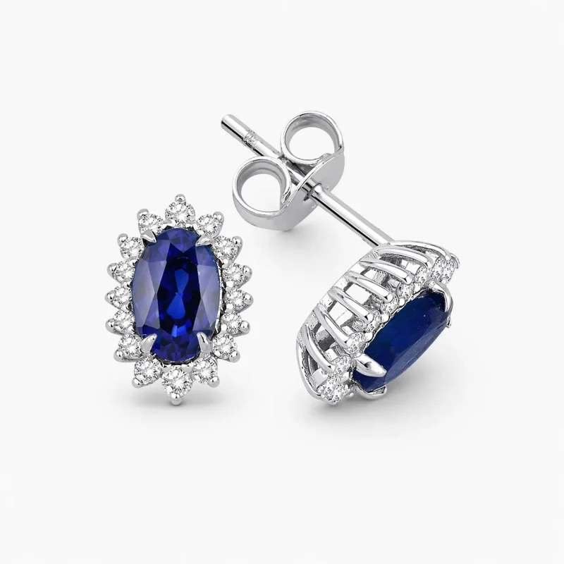 1.20 ct Safir Küpe