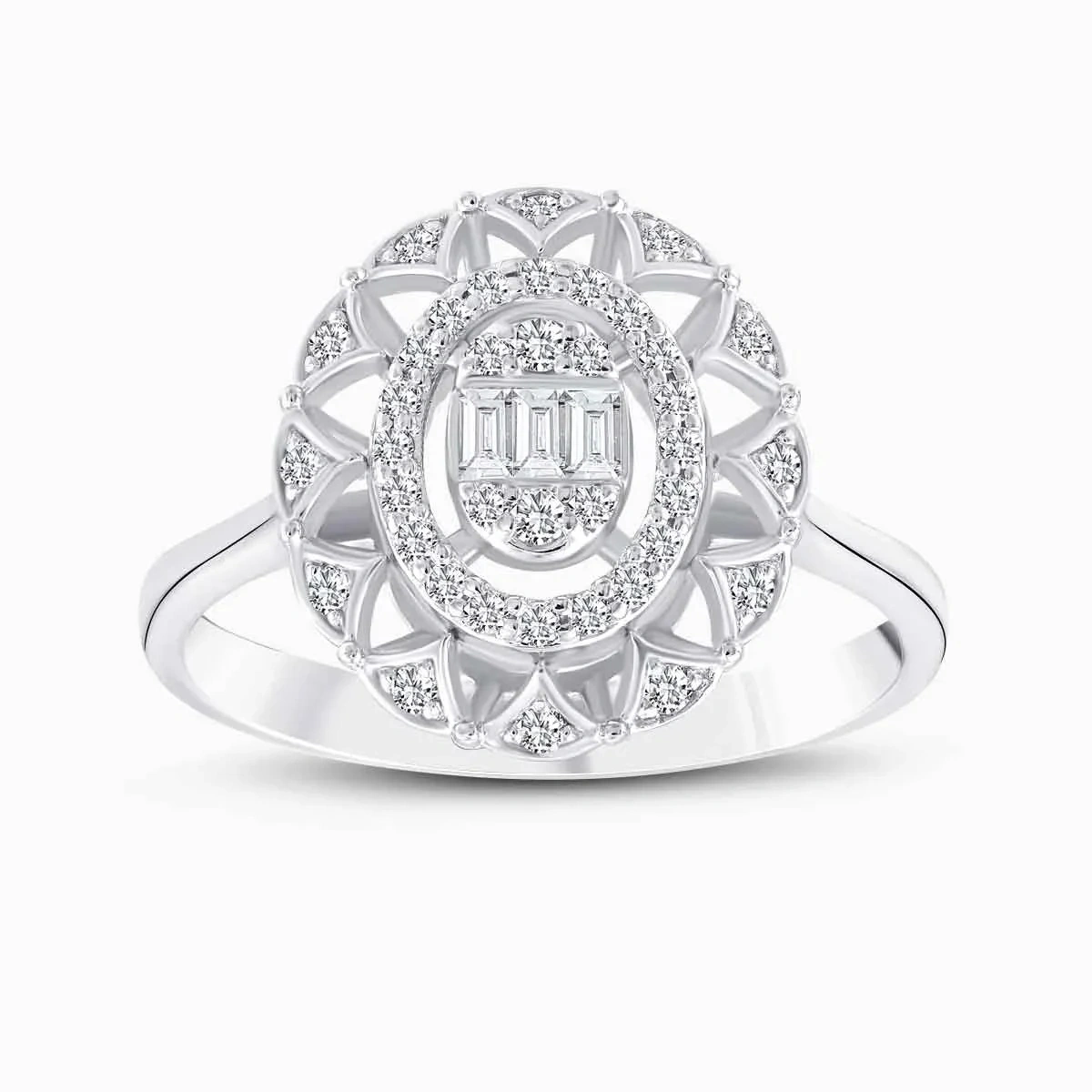 0.28 ct Pırlanta Baget Yüzük