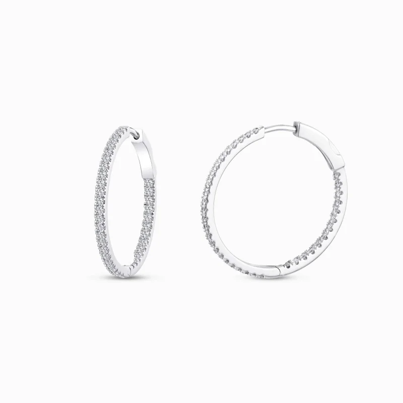 1.00 ct Pırlanta Halka Küpe
