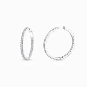 1.00 ct Pırlanta Halka Küpe