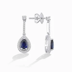 0.75 ct Safir Küpe