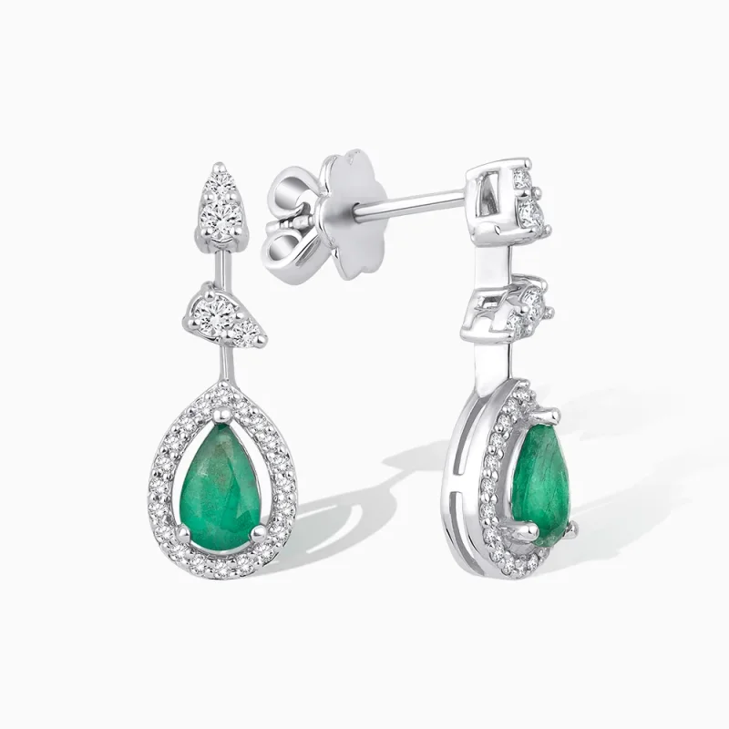 1.08 ct Zümrüt Küpe