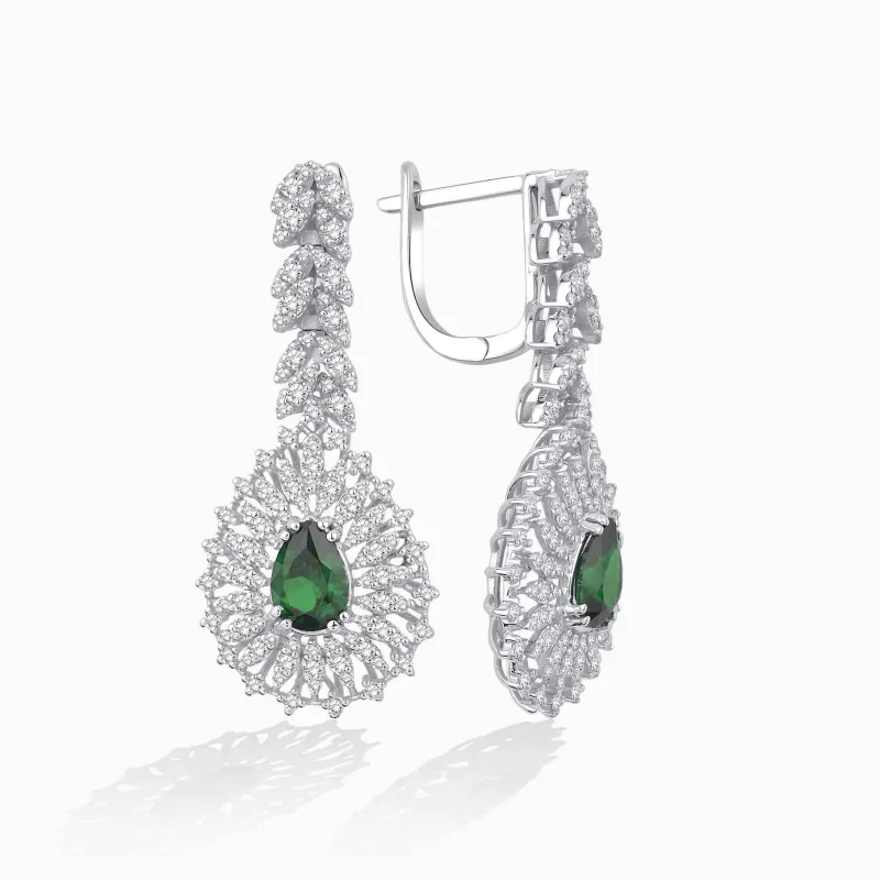 3.02 ct Zümrüt Küpe