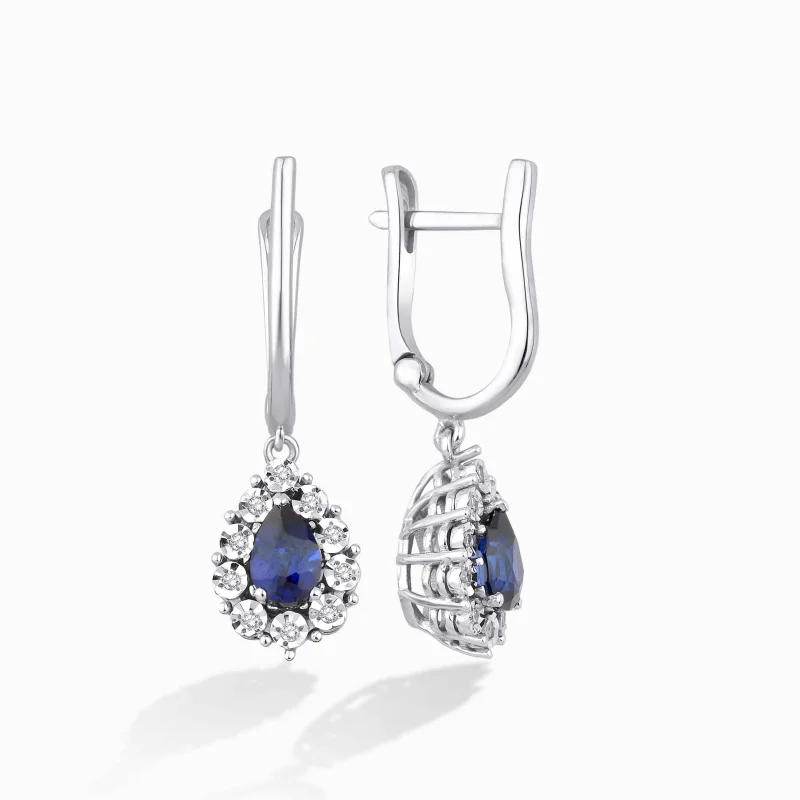 1.26 ct Safir Küpe