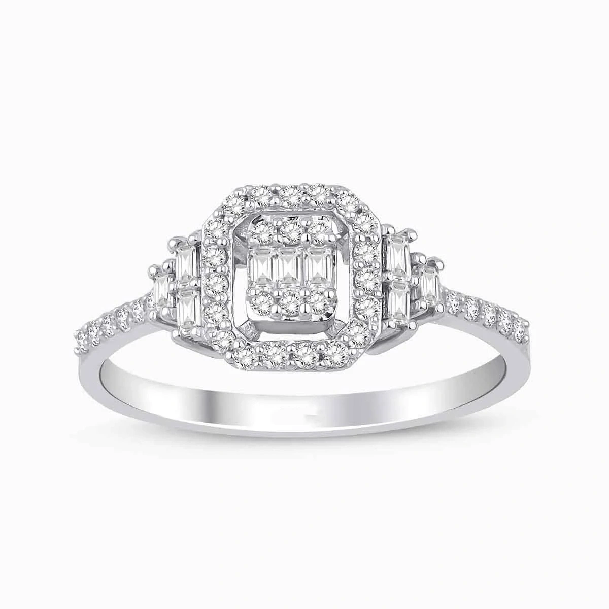 0.30 ct Pırlanta Baget Yüzük