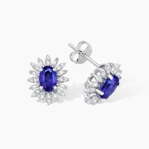 1.27 ct Safir Küpe