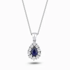 0.67 ct Safir Kolye