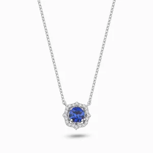 0.77 ct Safir Kolye
