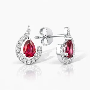 1.20 ct Yakut Küpe