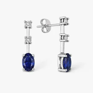 0.99 ct Safir Küpe