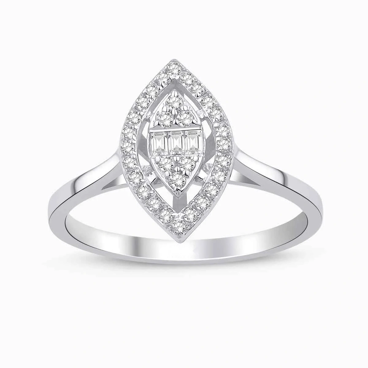0.19 ct Pırlanta Baget Yüzük