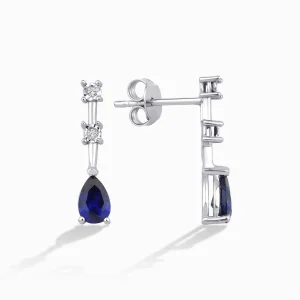 1.29 ct Safir Küpe