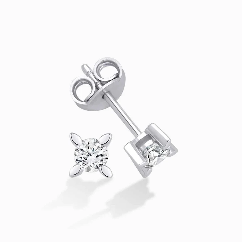 0.40 ct Pırlanta Tektaş Küpe