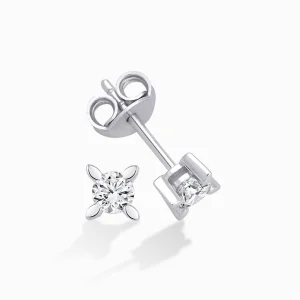 0.40 ct Pırlanta Tektaş Küpe