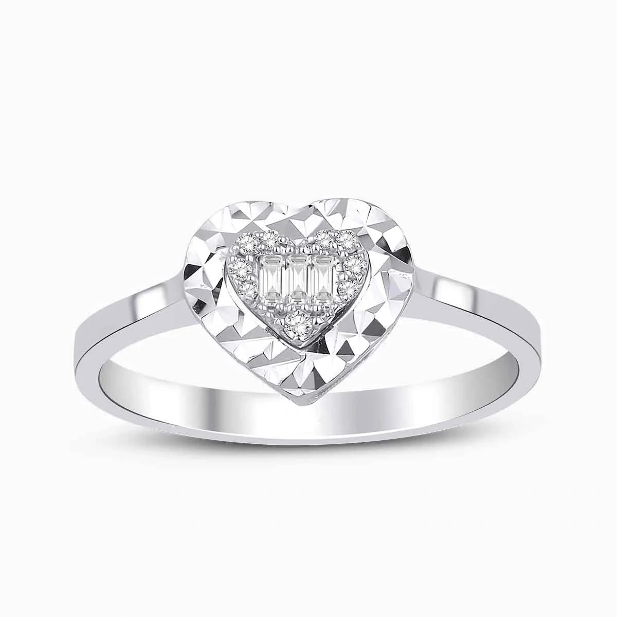 0.08 ct Pırlanta Baget Yüzük