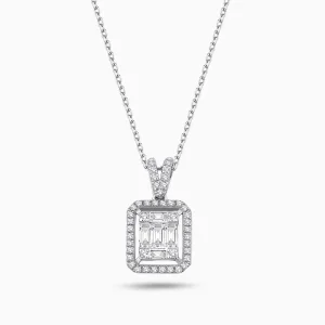 0.37 ct Pırlanta Baget Kolye