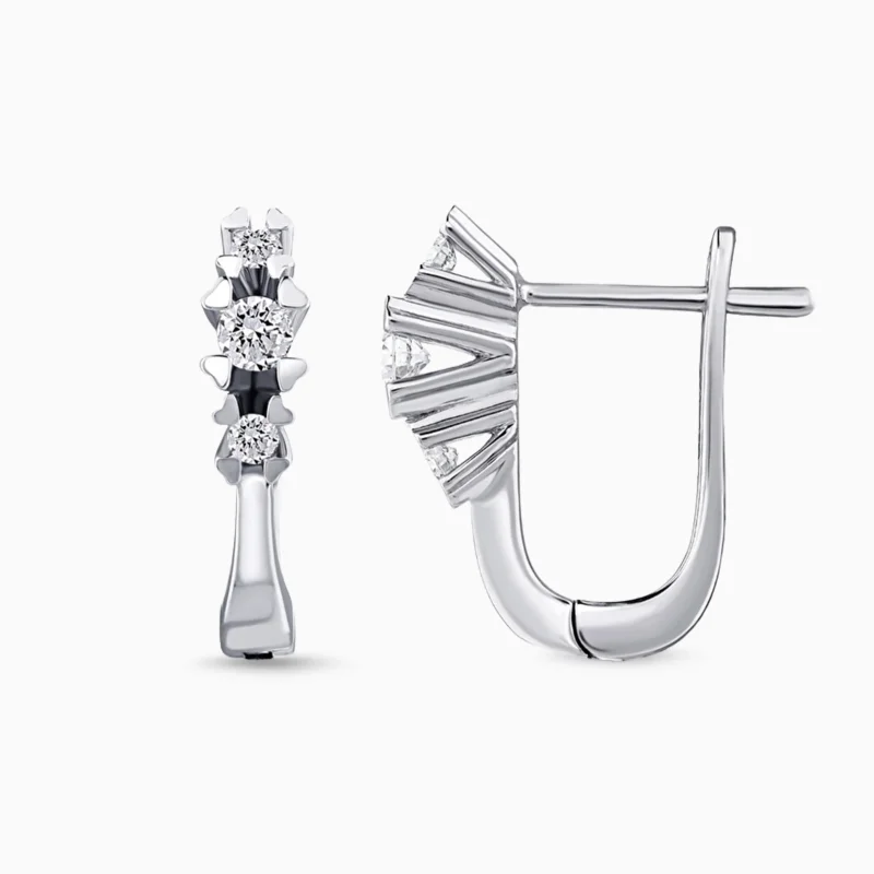 0.26 ct Pırlanta Tria Küpe