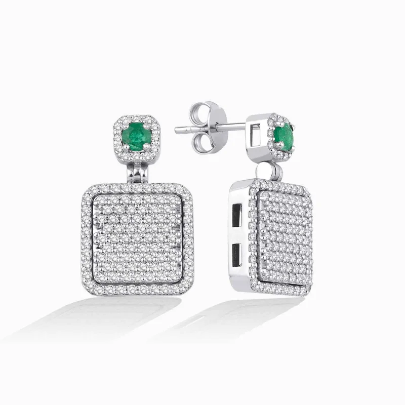 1.44 ct Zümrüt Küpe