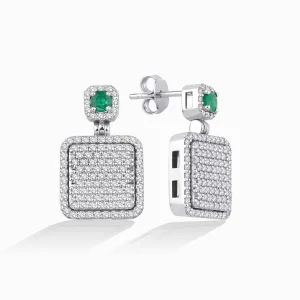1.44 ct Zümrüt Küpe