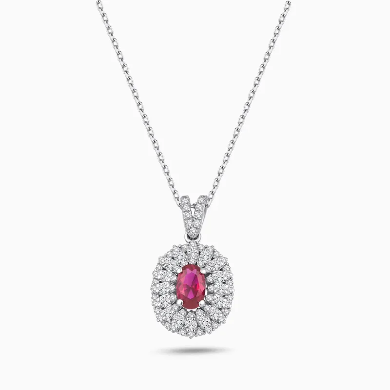 0.95 ct Yakut Kolye