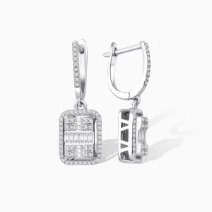 1.06 ct Pırlanta Baget Küpe